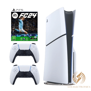 PS5 Slim 1TB Disc Edition with EA FC 24 and Double Controller Bundle